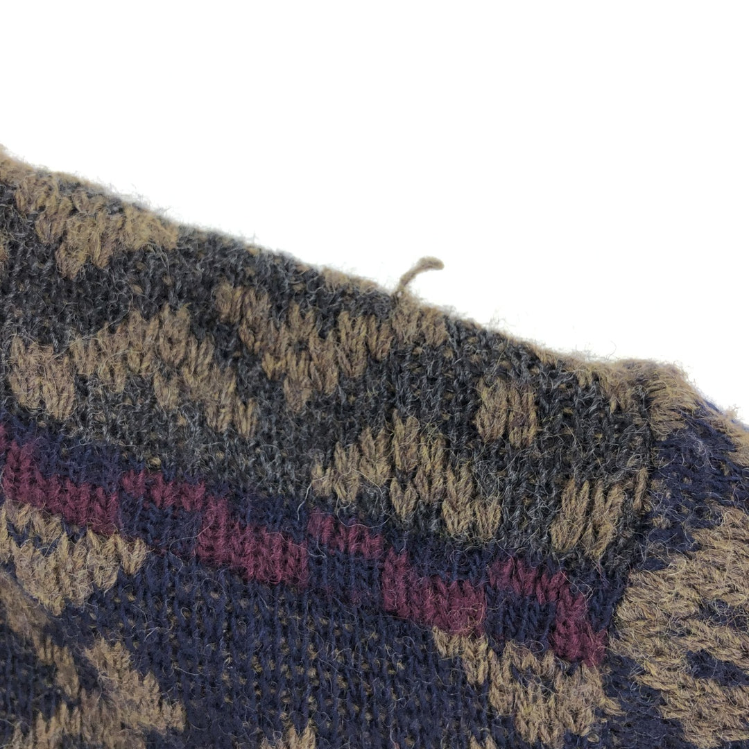 THE ITALIAN SWEAT CO All-over print acrylic knit cardigan Made in Italy Men's XL size /eaa512103