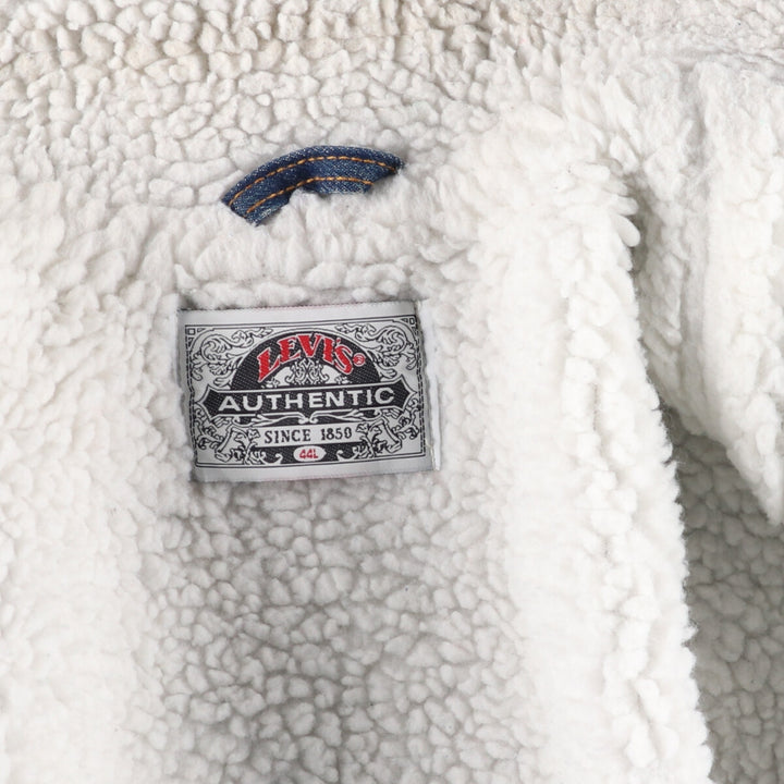 80'S Levi's 71608-0216 AUTHENTIC denim fleece jacket made in USA, men's XL equivalent, vintage /eaa512178