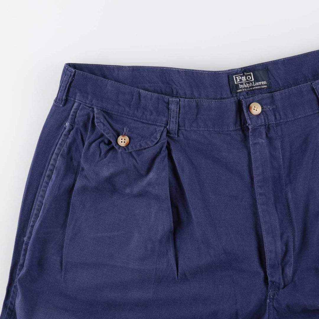 90'S Ralph Lauren POLO by Ralph Lauren Two-pleat Chino Pants Made in USA Men's W37 Vintage /eaa512325