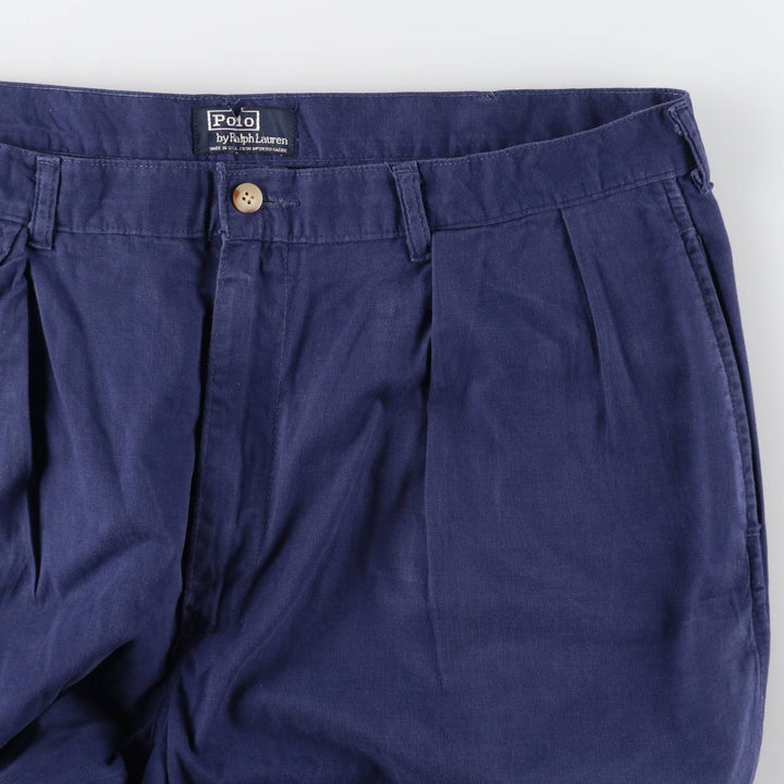 90'S Ralph Lauren POLO by Ralph Lauren Two-pleat Chino Pants Made in USA Men's W37 Vintage /eaa512325