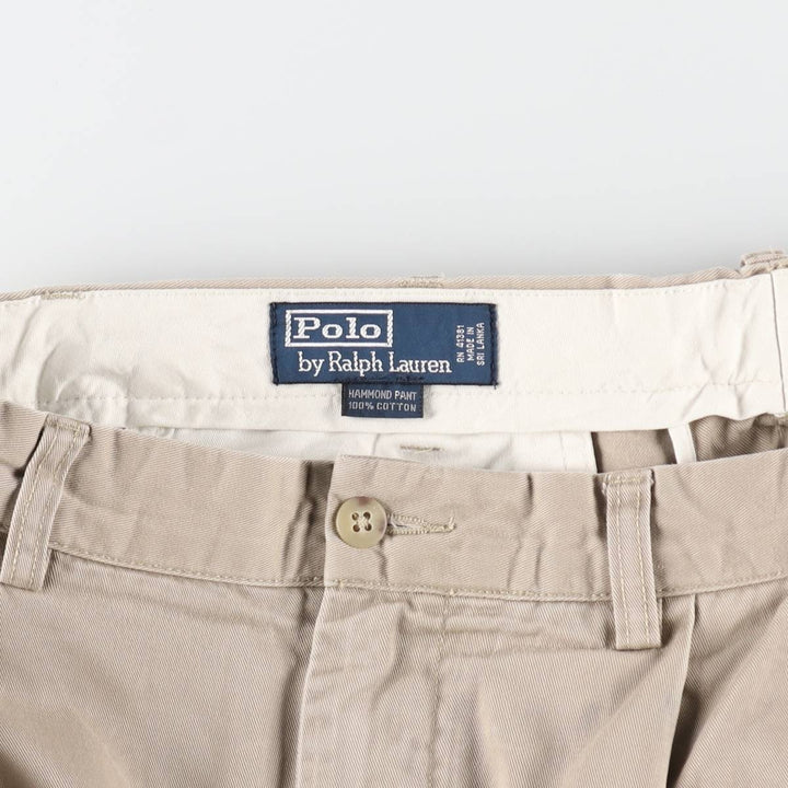 Ralph Lauren POLO by Ralph Lauren HAMMOND PANT, two-pleat chino pants, men's size W34 / eaa512340