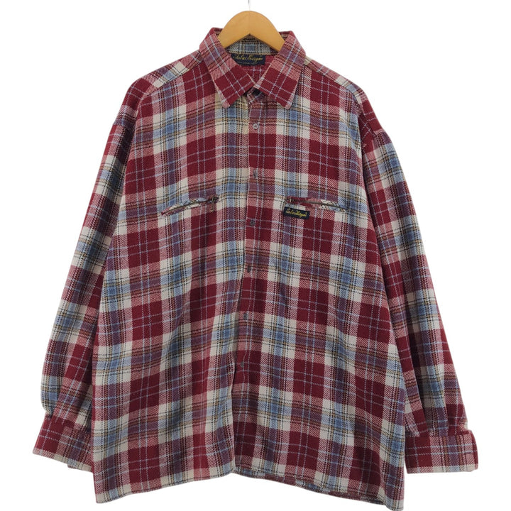 Fabio Morgani Long Sleeve Flannel Check Shirt, Men's XXL unclear red type Vintage Second Hand