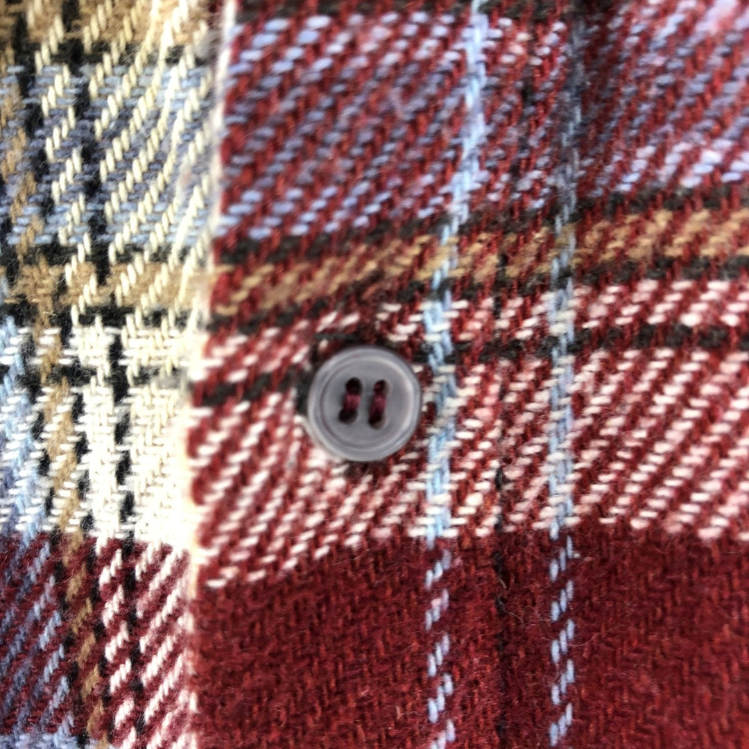 Fabio Morgani Long Sleeve Flannel Check Shirt, Men's XXL unclear red type Vintage Second Hand
