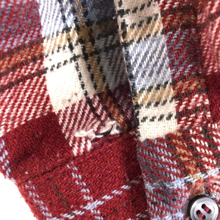 Fabio Morgani Long Sleeve Flannel Check Shirt, Men's XXL unclear red type Vintage Second Hand