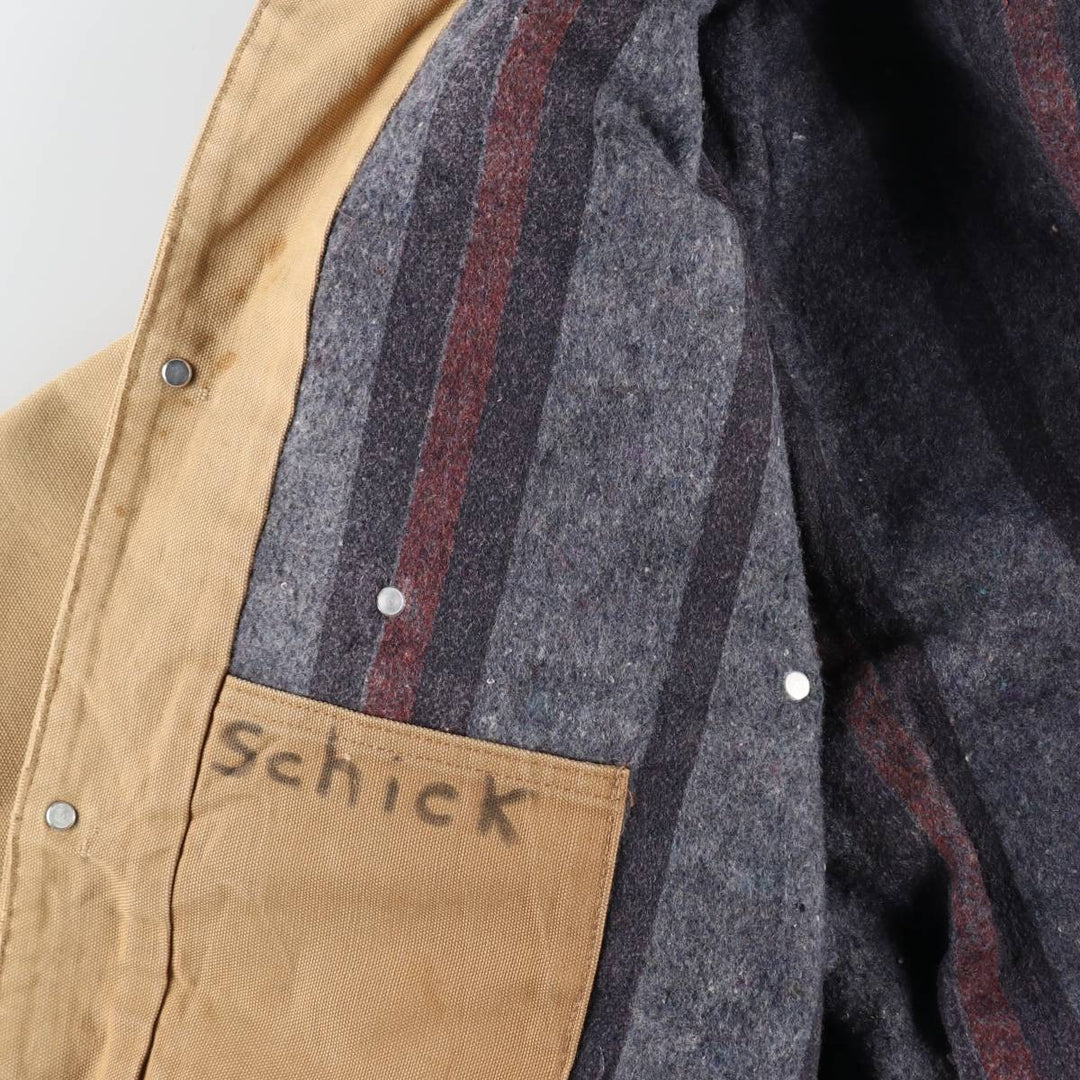 80s~90'S Carhartt Michigan Chore Coat Duck Coverall Made in USA Men's L Size Vintage /eaa512406