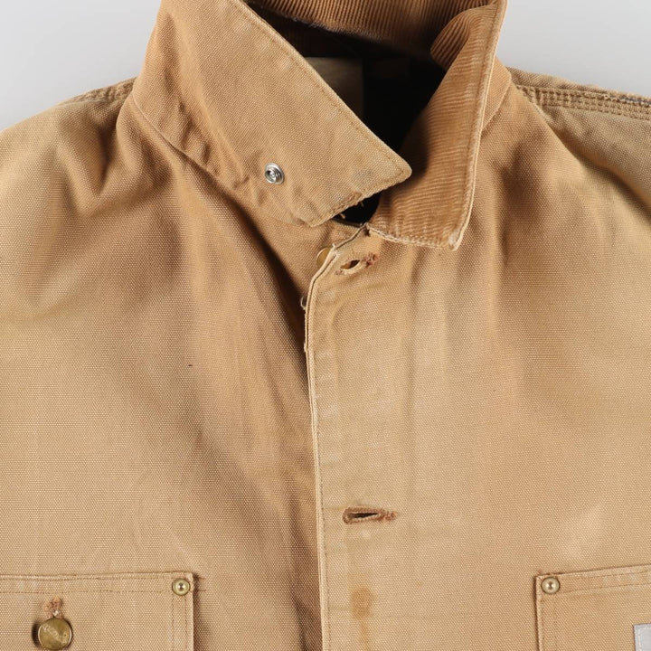 80s~90'S Carhartt Michigan Chore Coat Duck Coverall Made in USA Men's L Size Vintage /eaa512406