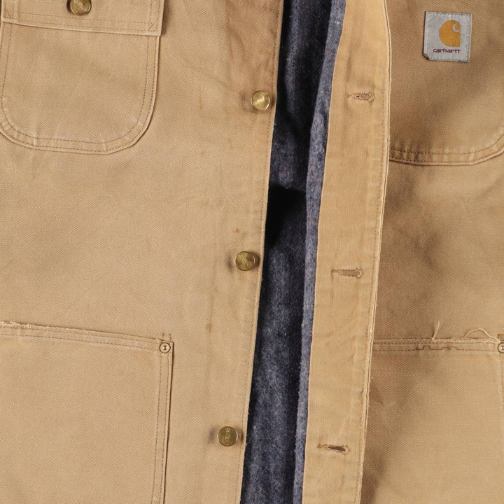 80s~90'S Carhartt Michigan Chore Coat Duck Coverall Made in USA Men's L Size Vintage /eaa512406