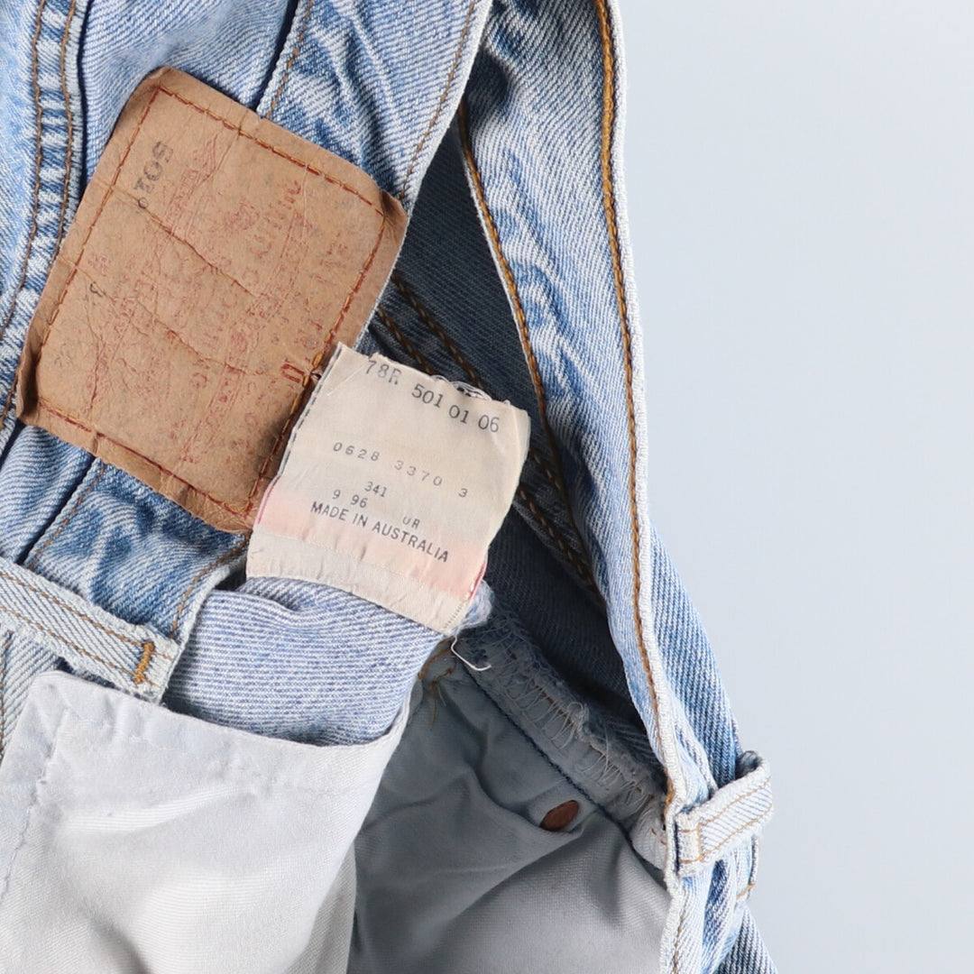 90'S Levi's 501 01 06 Straight Denim Pants, Men's, Vintage, Size W30 cotton blue type Vintage Second Hand