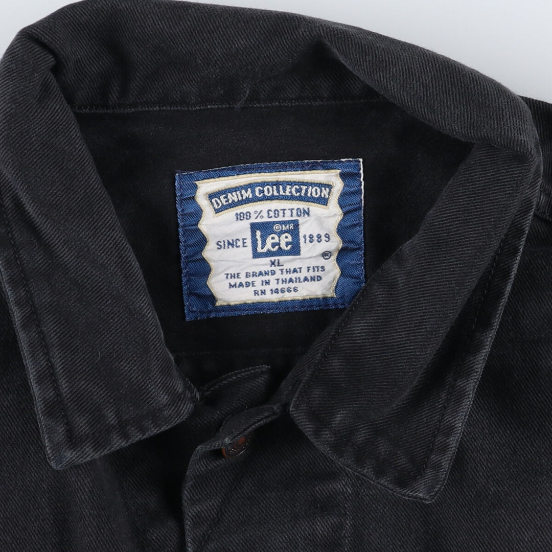 90'S Lee Black Denim Jacket G-Jean Men's XL Vintage /eaa512467