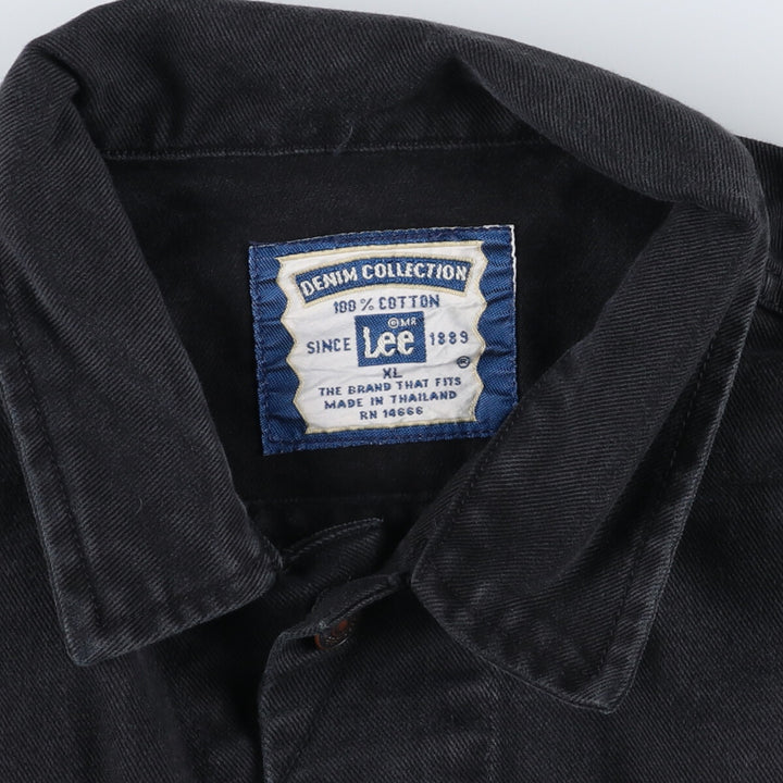 90'S Lee Black Denim Jacket G-Jean Men's XL Vintage /eaa512467