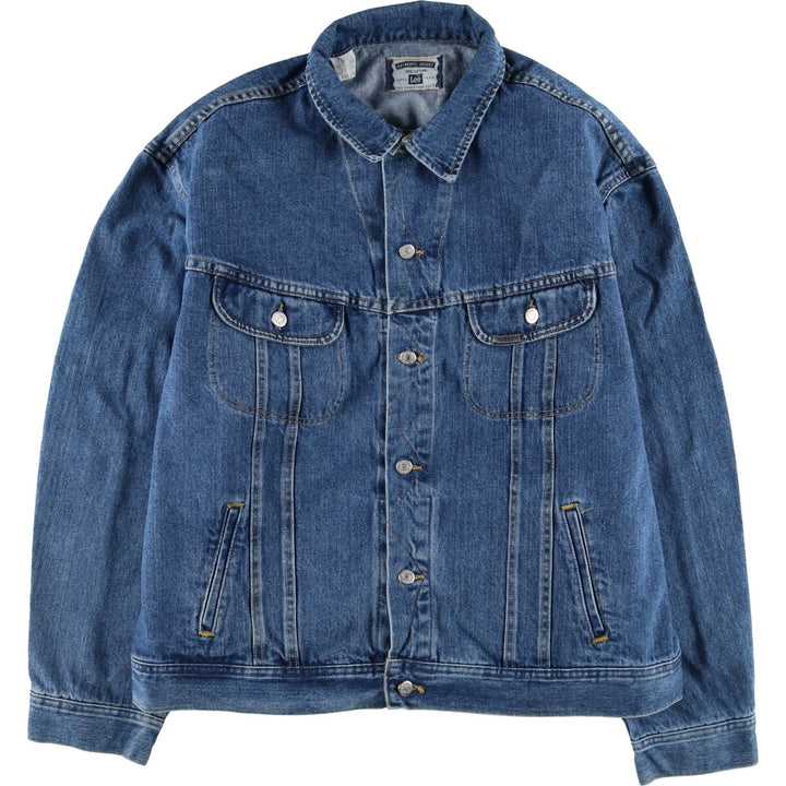 90'S Lee denim jacket, denim jacket, made in USA, men's XXL size, vintage /eaa512476