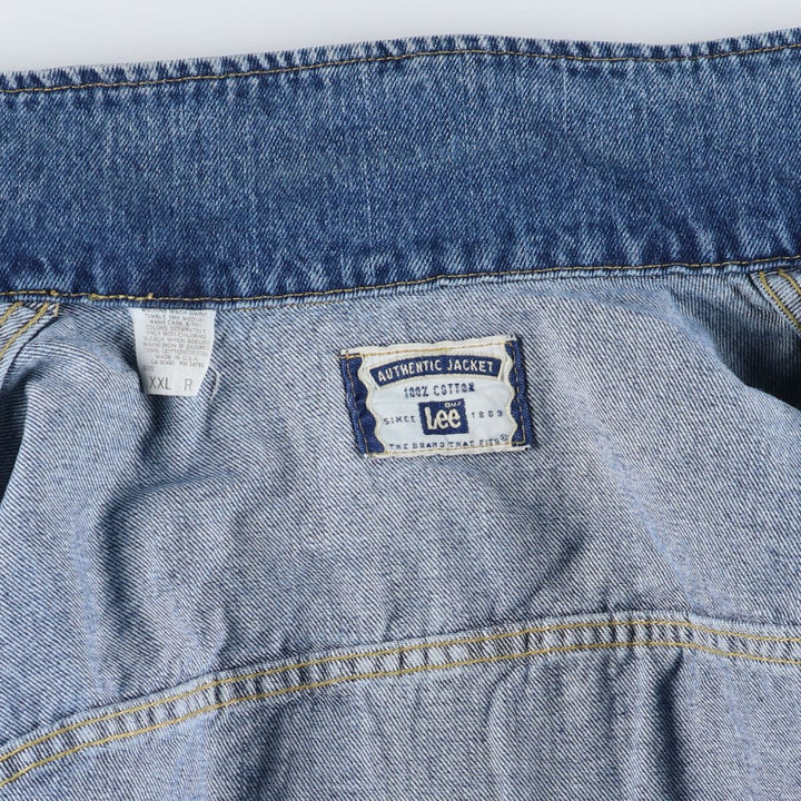 90'S Lee denim jacket, denim jacket, made in USA, men's XXL size, vintage /eaa512476