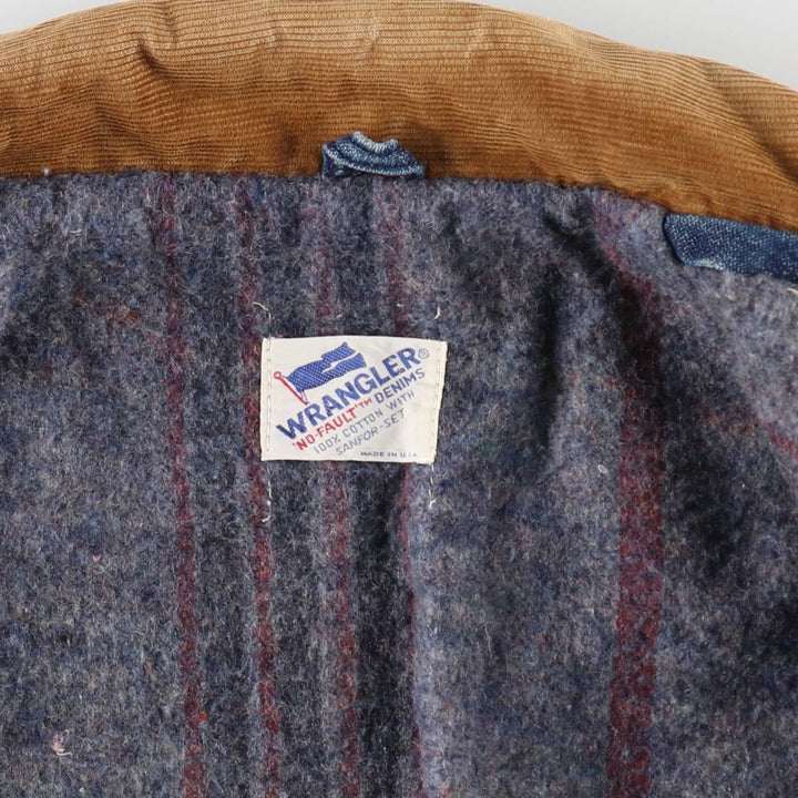 Vintage 80'S Wrangler denim jacket, made in the USA, size L for men / eaa512490