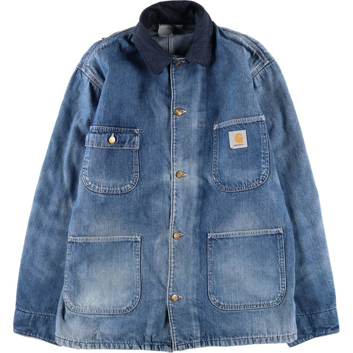 Carhartt Michigan Chore Coat Denim Jacket G-Jean Made in USA Men's L Size Vintage /eaa512491