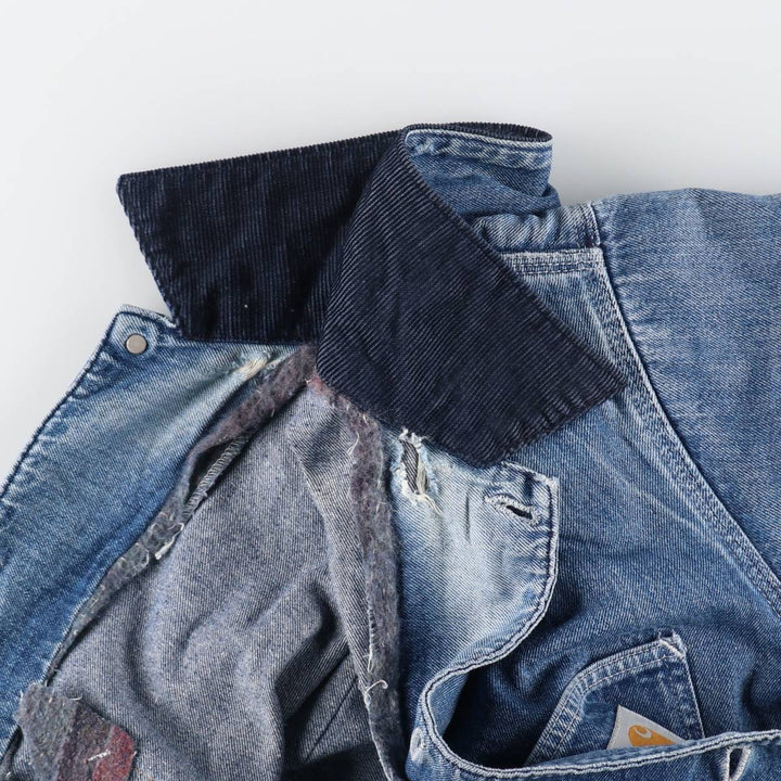 Carhartt Michigan Chore Coat Denim Jacket G-Jean Made in USA Men's L Size Vintage /eaa512491