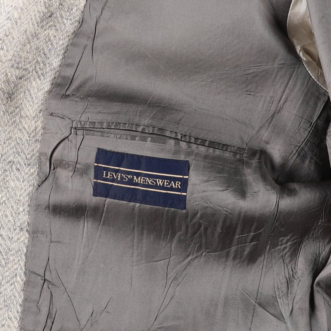 80's Levi's MENSWEAR Herringbone Wool Tailored Jacket Made in USA Men's L size /eaa512501