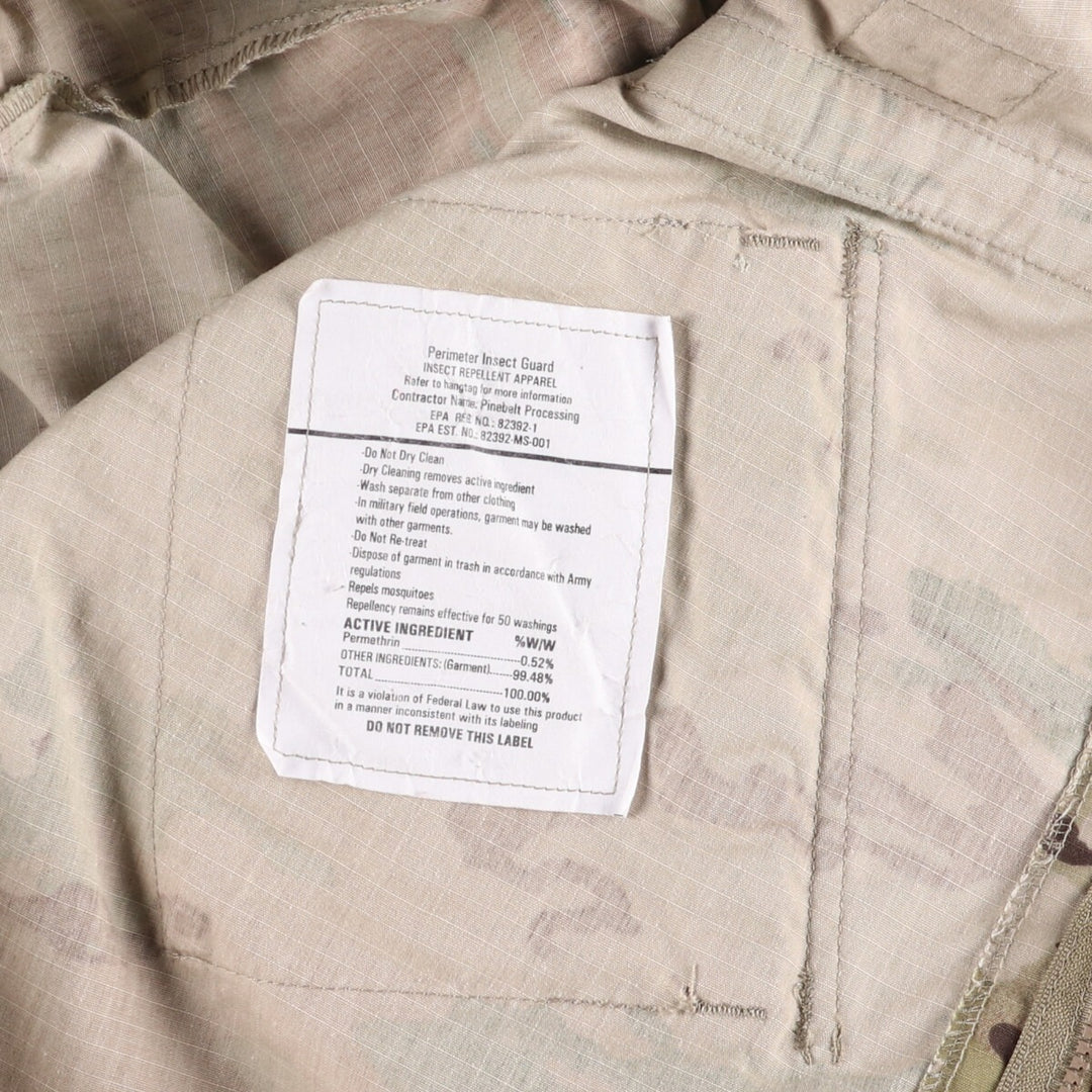 Genuine US military camouflage pattern multicam camo military combat jacket made in USA LARGE-REGULAR equivalent to men's L /eaa512587