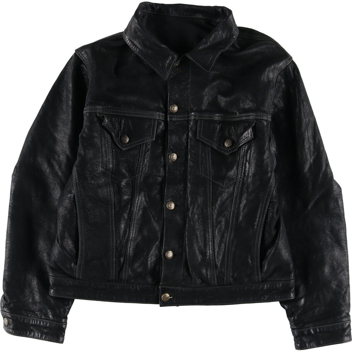 BONAVENTURE Trucker Jacket, Reversible Leather Jacket, Men's Size L /eaa512599