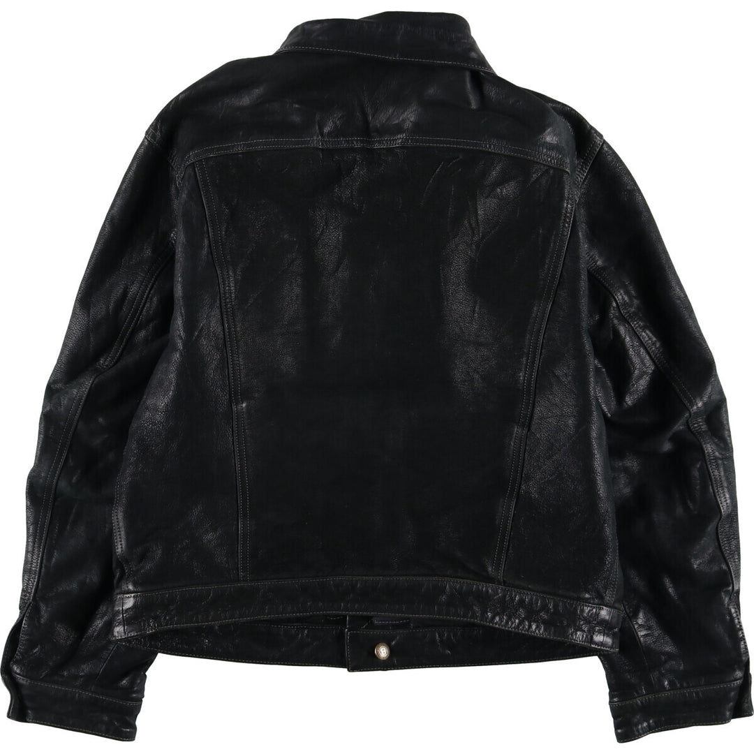 BONAVENTURE Trucker Jacket, Reversible Leather Jacket, Men's Size L /eaa512599