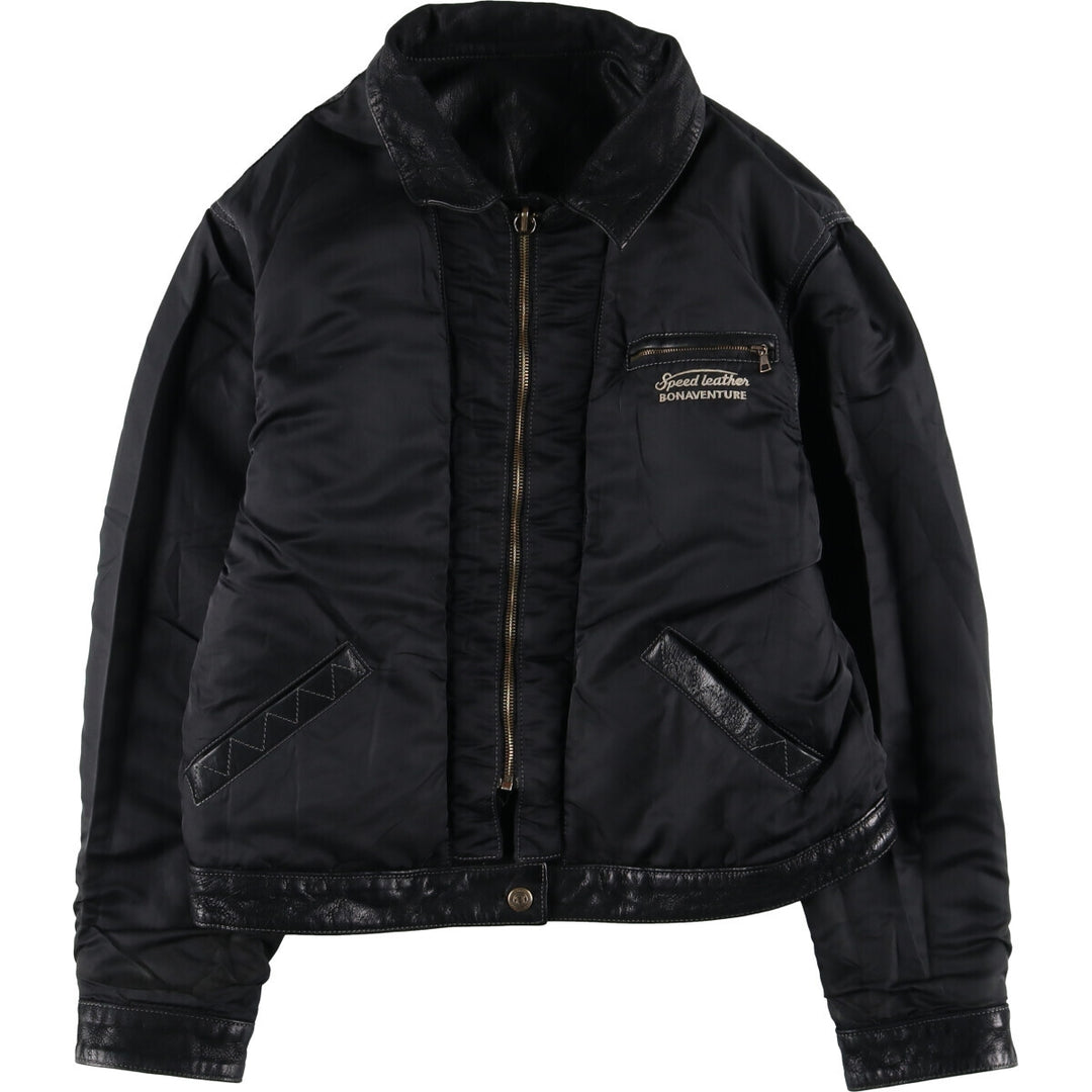 BONAVENTURE Trucker Jacket, Reversible Leather Jacket, Men's Size L /eaa512599