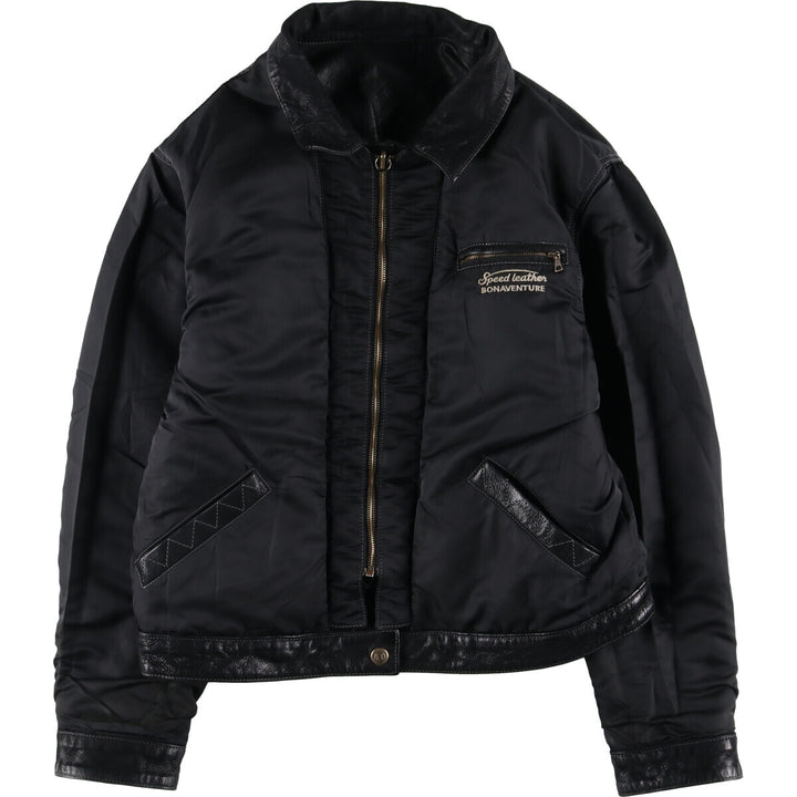 BONAVENTURE Trucker Jacket, Reversible Leather Jacket, Men's Size L /eaa512599