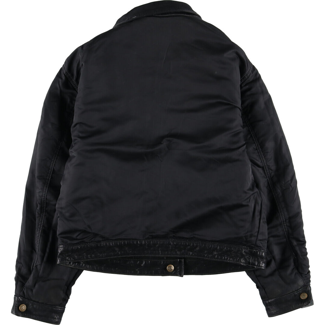 BONAVENTURE Trucker Jacket, Reversible Leather Jacket, Men's Size L /eaa512599