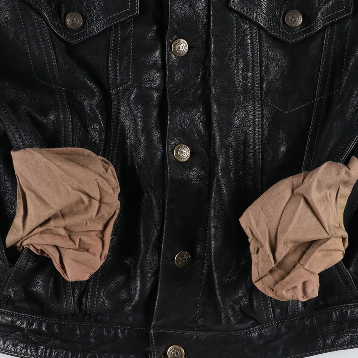 BONAVENTURE Trucker Jacket, Reversible Leather Jacket, Men's Size L /eaa512599