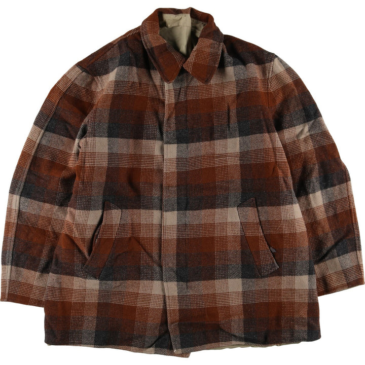 1940'S Pendleton Check Pattern Reversible Wool Shirt Jacket Men's XL Vintage /eaa512606