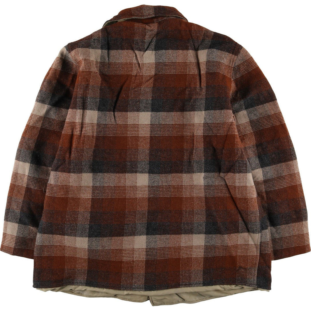 1940'S Pendleton Check Pattern Reversible Wool Shirt Jacket Men's XL Vintage /eaa512606