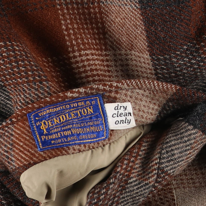 1940'S Pendleton Check Pattern Reversible Wool Shirt Jacket Men's XL Vintage /eaa512606