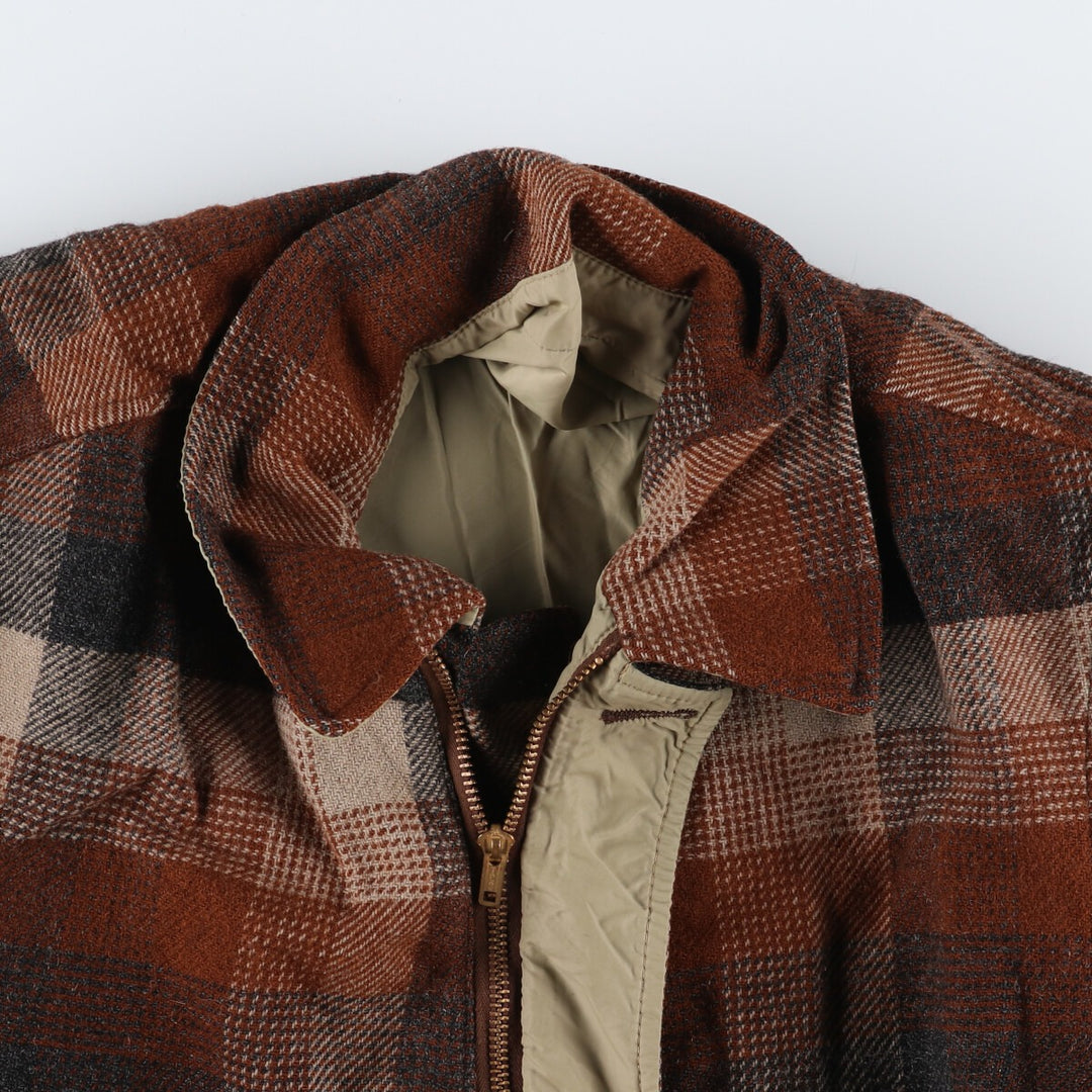 1940'S Pendleton Check Pattern Reversible Wool Shirt Jacket Men's XL Vintage /eaa512606