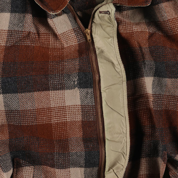 1940'S Pendleton Check Pattern Reversible Wool Shirt Jacket Men's XL Vintage /eaa512606