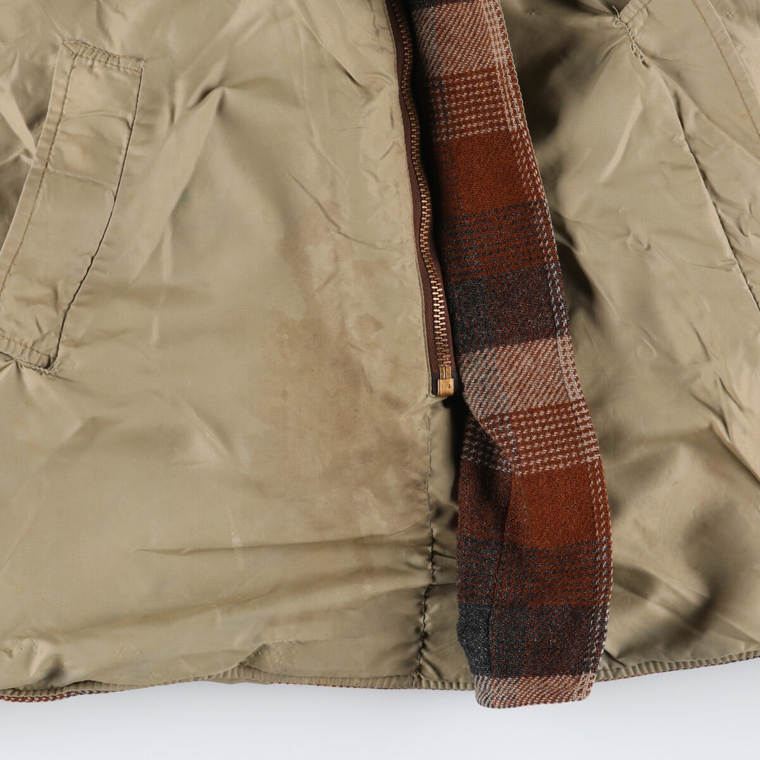 1940'S Pendleton Check Pattern Reversible Wool Shirt Jacket Men's XL Vintage /eaa512606