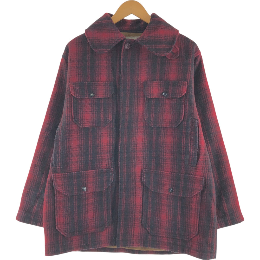 70'S WOOLRICH Check Pattern Wool Hunting Jacket Men's M Size Vintage /eaa512609