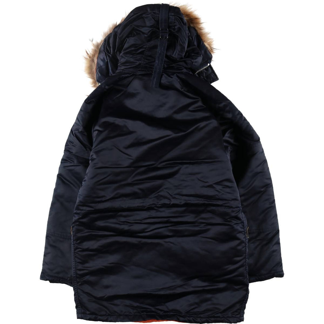 Civilian 1980'S Golden Fleece N-3B Military Flight Jacket, Made in USA, Size 34, Men's L (equivalent) Nylon navy blue type Vintage Second Hand