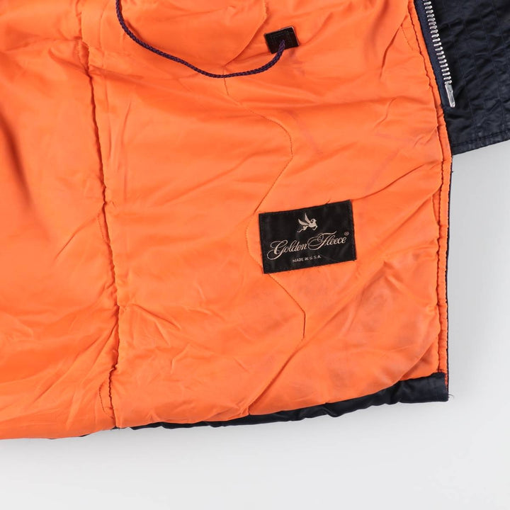 Civilian 1980'S Golden Fleece N-3B Military Flight Jacket, Made in USA, Size 34, Men's L (equivalent) Nylon navy blue type Vintage Second Hand