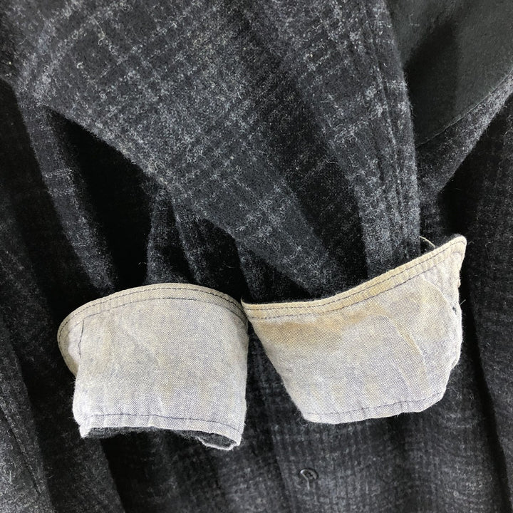 WOOLRICH Ombre Check Wool Shirt Made in USA Men's XL /eaa512814