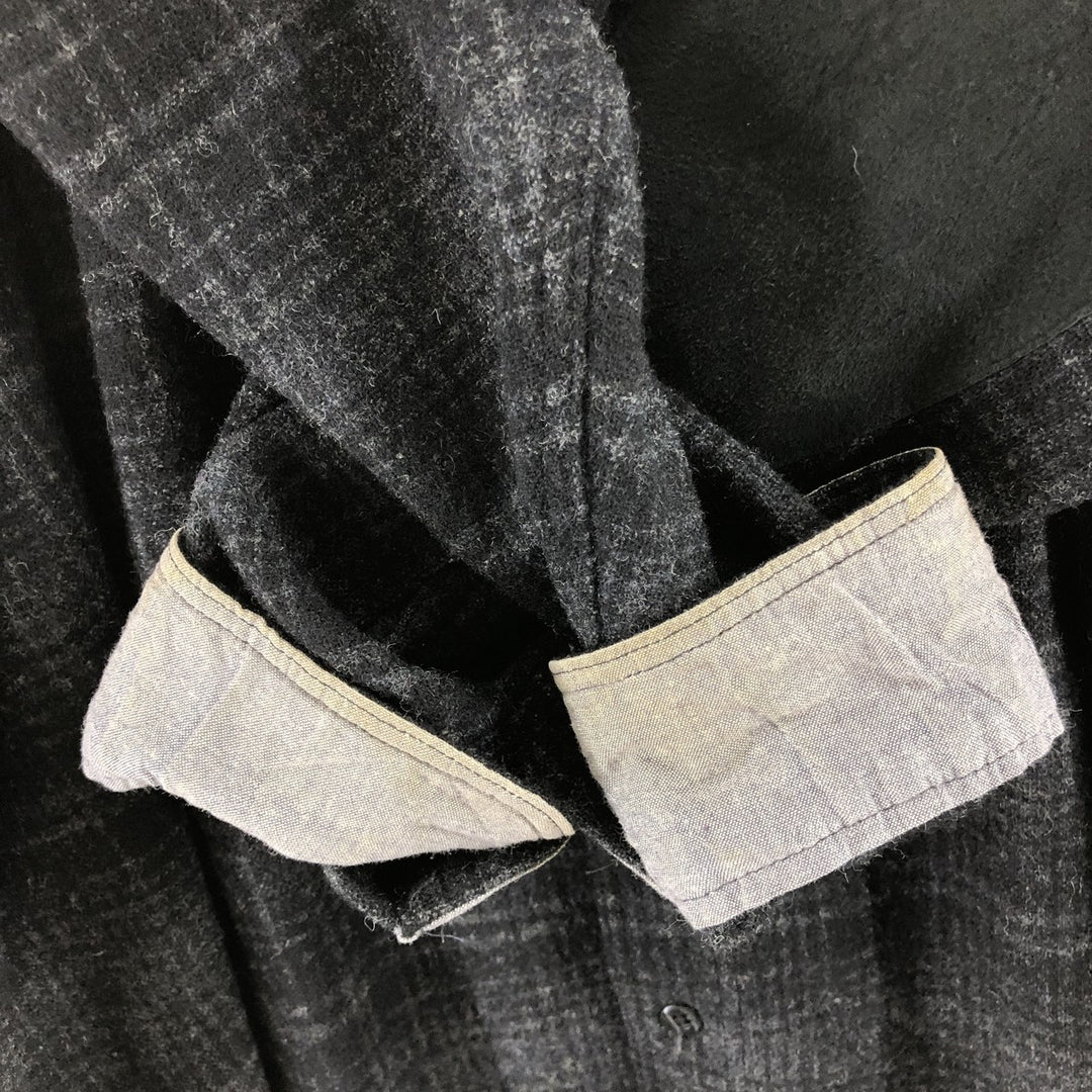 WOOLRICH Ombre Check Wool Shirt Made in USA Men's XL /eaa512814