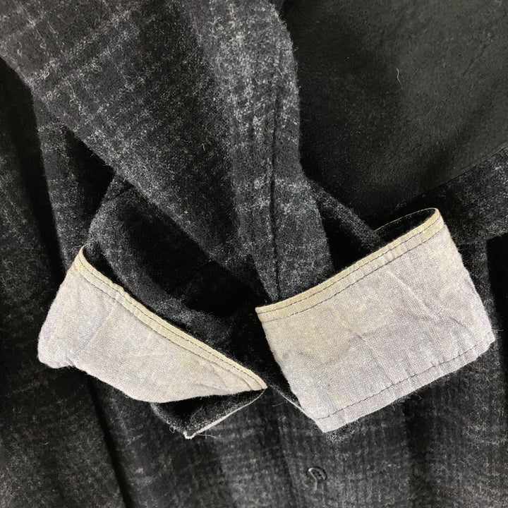 WOOLRICH Ombre Check Wool Shirt Made in USA Men's XL /eaa512814