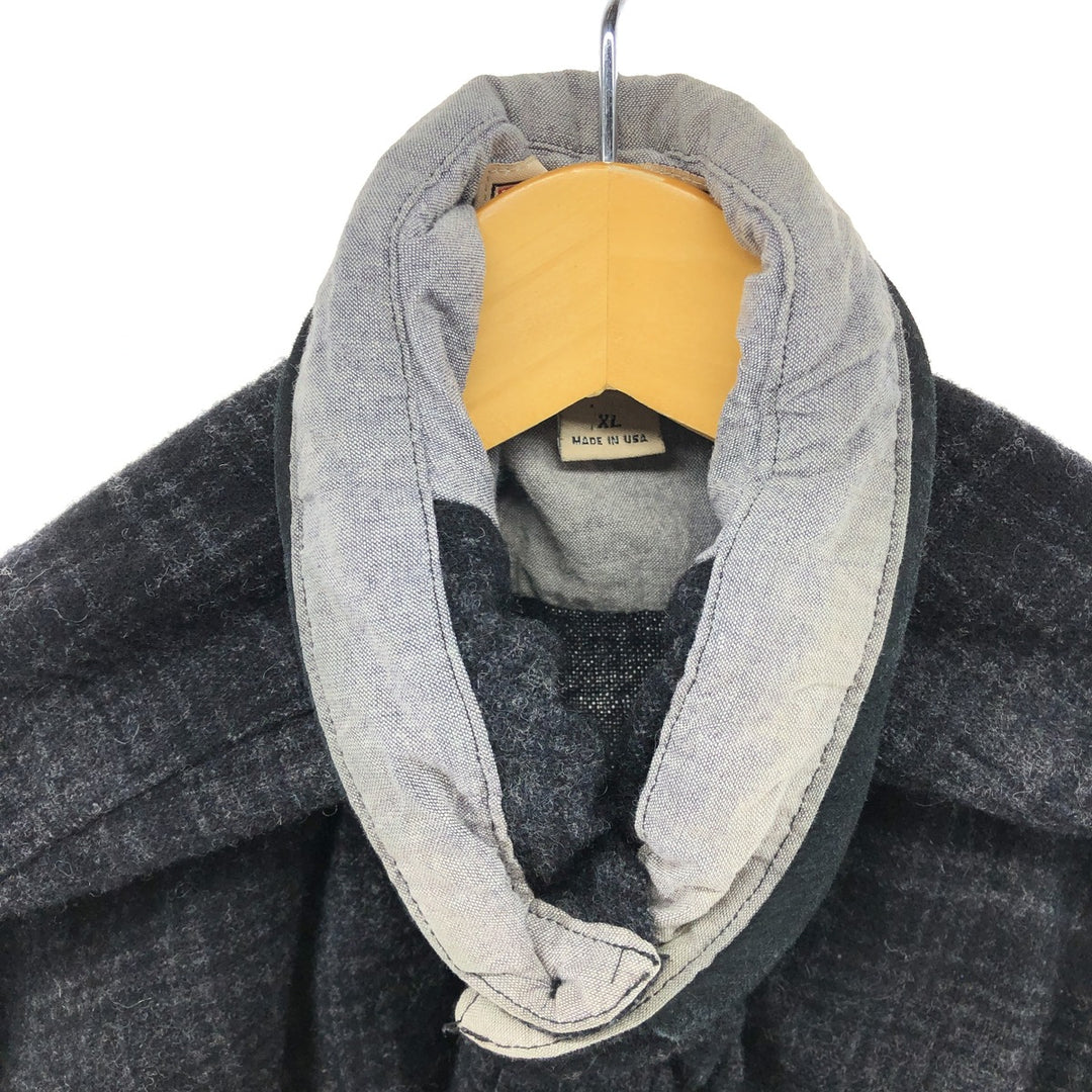 WOOLRICH Ombre Check Wool Shirt Made in USA Men's XL /eaa512814