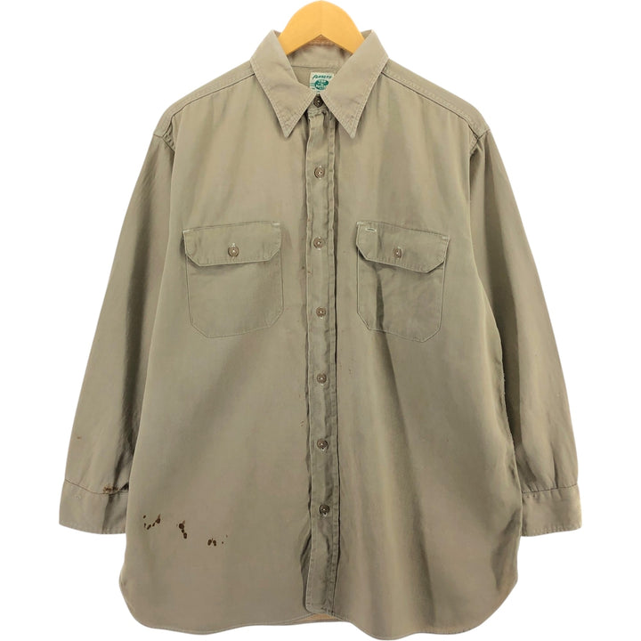 50'S Penney's Long Sleeve Work Shirt, Men's XL Size, Vintage /eaa512822