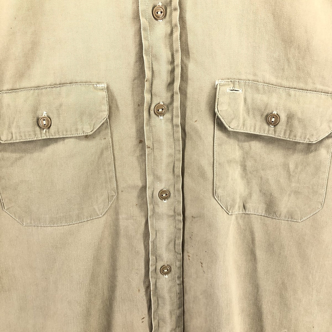 50'S Penney's Long Sleeve Work Shirt, Men's XL Size, Vintage /eaa512822