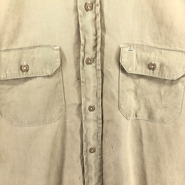 50'S Penney's Long Sleeve Work Shirt, Men's XL Size, Vintage /eaa512822