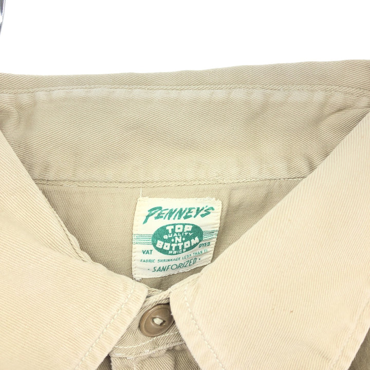 50'S Penney's Long Sleeve Work Shirt, Men's XL Size, Vintage /eaa512822