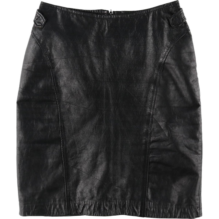 the tannery leather tight mini skirt for women size M /eaa512838