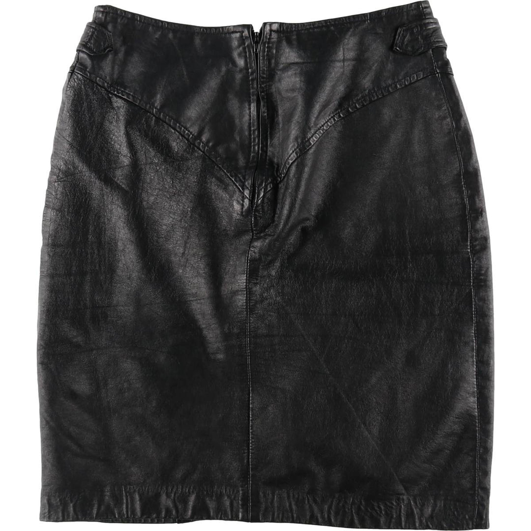 the tannery leather tight mini skirt for women size M /eaa512838