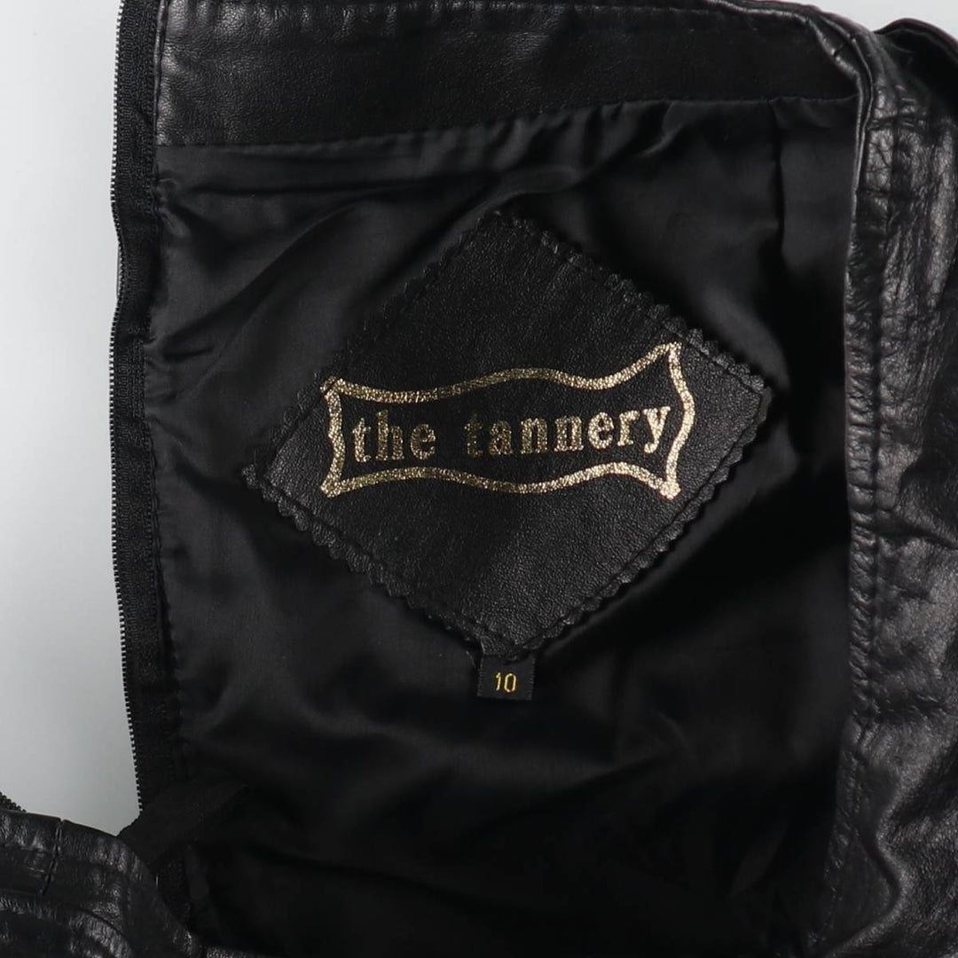 the tannery leather tight mini skirt for women size M /eaa512838