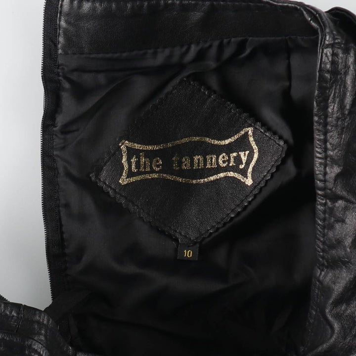 the tannery leather tight mini skirt for women size M /eaa512838