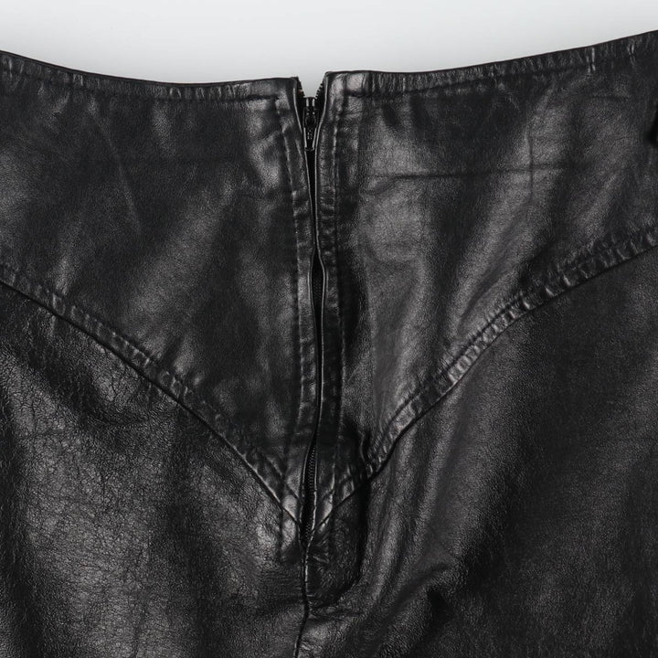 the tannery leather tight mini skirt for women size M /eaa512838