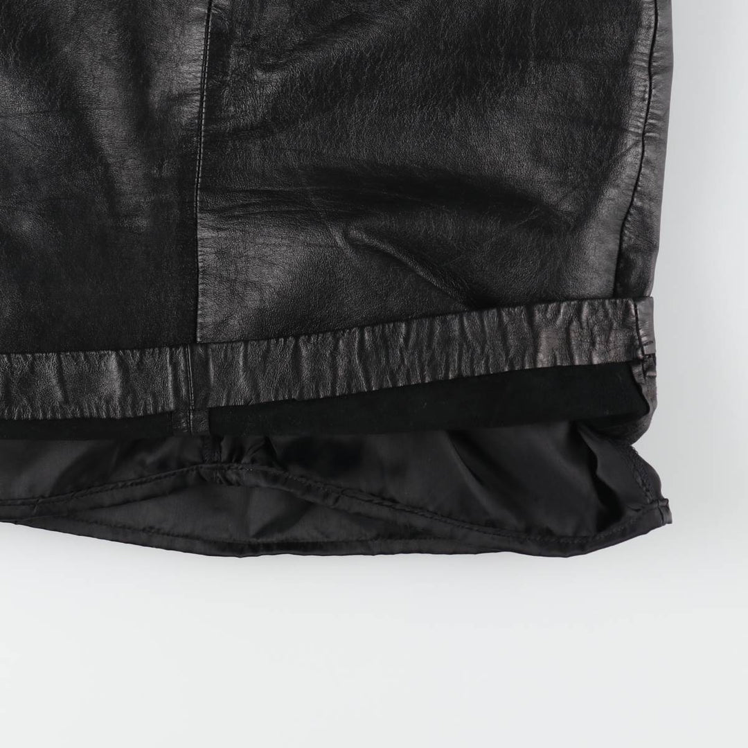 the tannery leather tight mini skirt for women size M /eaa512838